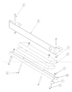 Rear Bumper Diagram and Parts List for M54-KW 53AB5DBW150-23-HP Cub Cadet Lawn Tractor